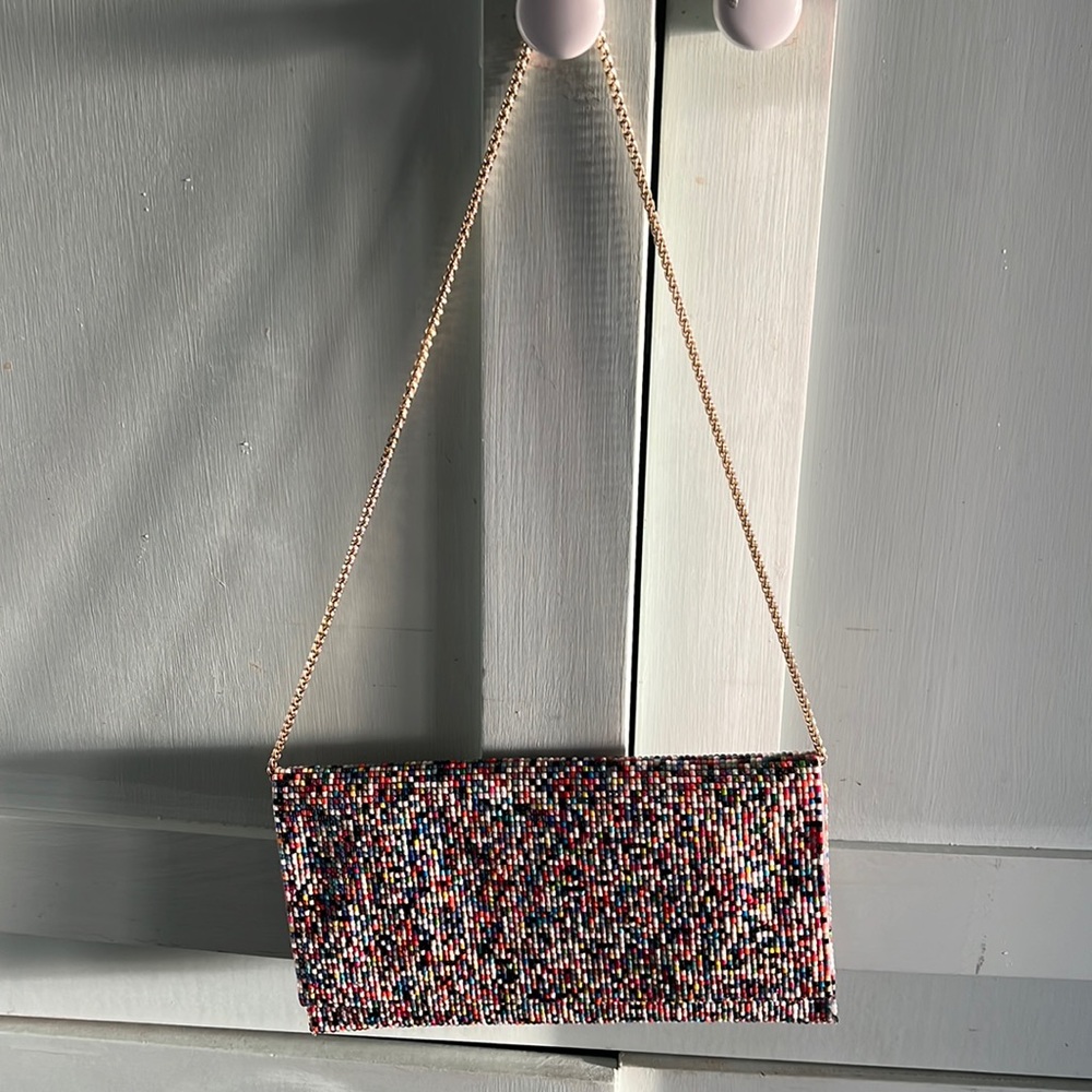 Sondra Roberts Multi-colored beaded clutch